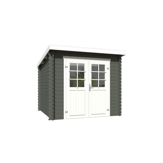 Blokhut Elsloo 250x250 cm Geverfd Carbon Grey-Wit