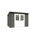 Blokhut Stein 295x195 cm Geverfd Carbon Grey-Wit