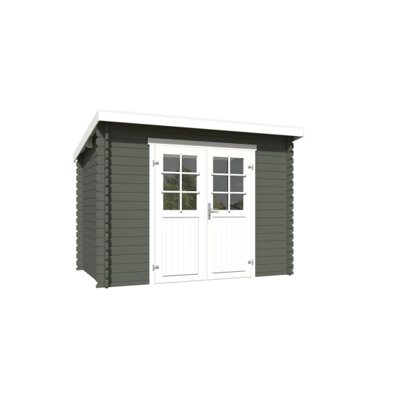 Blokhut Stein 295x195 cm Geverfd Carbon Grey-Wit