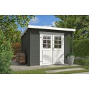 Blokhut Stein 295x250 cm Geverfd Carbon Grey-Wit