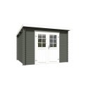 Blokhut Stein 295x250 cm Geverfd Carbon Grey-Wit