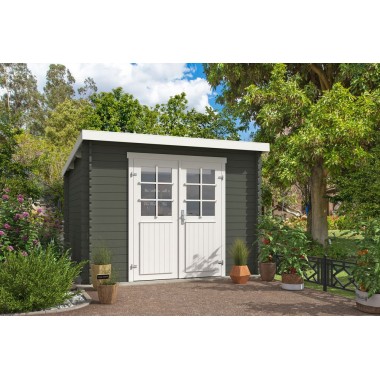 Blokhut Stein 295x295 cm Geverfd Carbon Grey-Wit