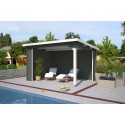 Overkapping Eupen 400x295 cm Geverfd Green Grey-Wit