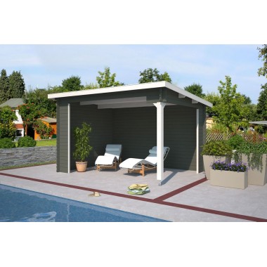 Overkapping Eupen 400x295 cm Geverfd Green Grey-Wit