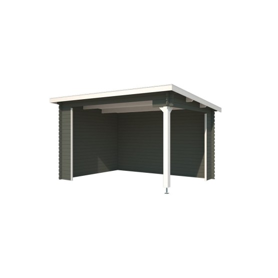 Overkapping Eupen 400x295 cm Geverfd Green Grey-Wit