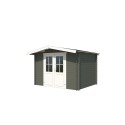 Blokhut Wijlre 312x250 cm Geverfd Green Grey-Wit