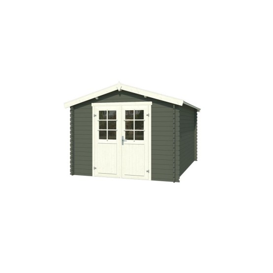 Blokhut Klimmen 295x400 cm Geverft Green Grey-Wit