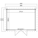 Blokhut Reuver 28 mm 400x295 cm (Blank)