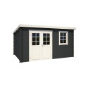 Blokhut Born 400x295 cm Geverfd Carbon Grey-Wit