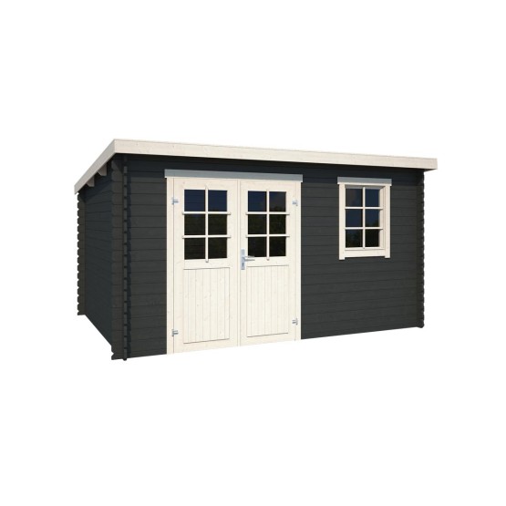 Blokhut Born 400x295 cm Geverfd Carbon Grey-Wit