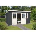 Blokhut Born 400x295 cm Geverfd Carbon Grey-Wit