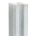 Betonpaal Spaarne Sleuf 11.5x11.5x280cm Hoekmodel
 Wit/Grijs