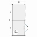 Blokhut Eems met overkapping 300x300 + 400 cm