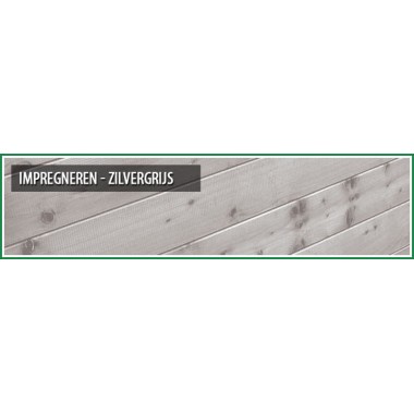 Blokhut Lenne 530(395-115)x300/450 cm, 44 mm (Zilvergrijs geïmpregneerd)